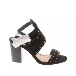 NIB ASOS TAROT CARD Wide Fit Western Black Suede Heeled Sandals $60